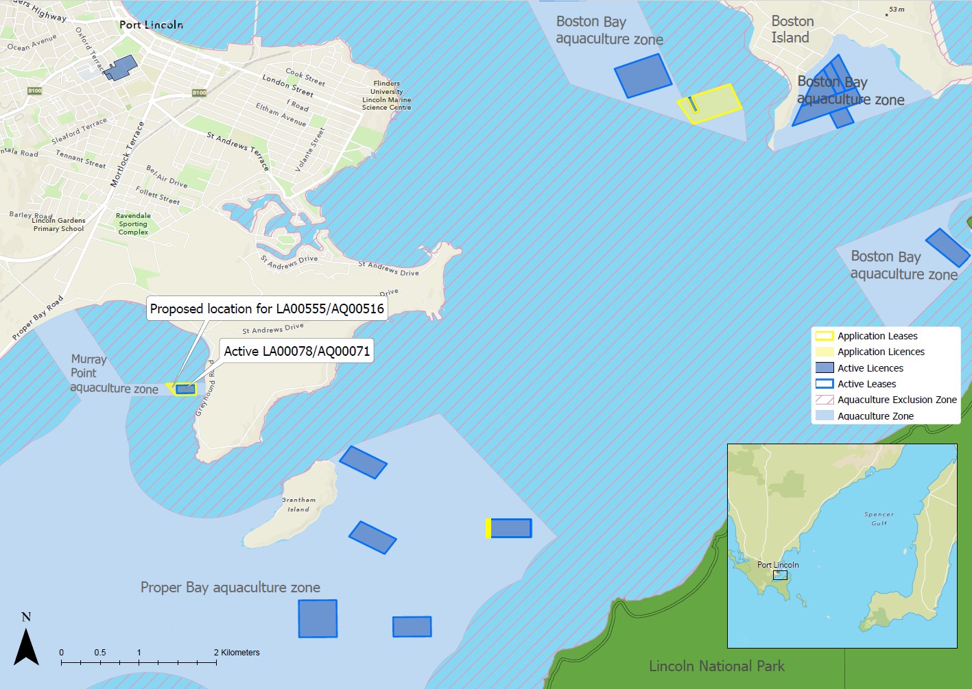 map of oyster application lease