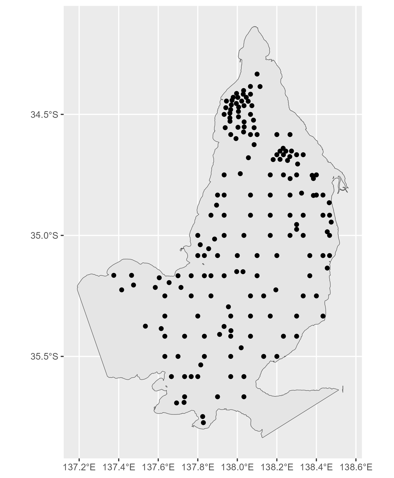 Proposed site map for GSV habitat surveys. A subset of 150 of these sites will be surveyed in October 2024.