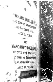 Headstone of Richard and Margaret Holland