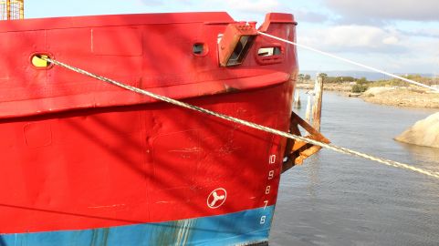 Maritime Constructions vessel <i>MPV Andrew Wilson</i> at the dock in Port Adelaide