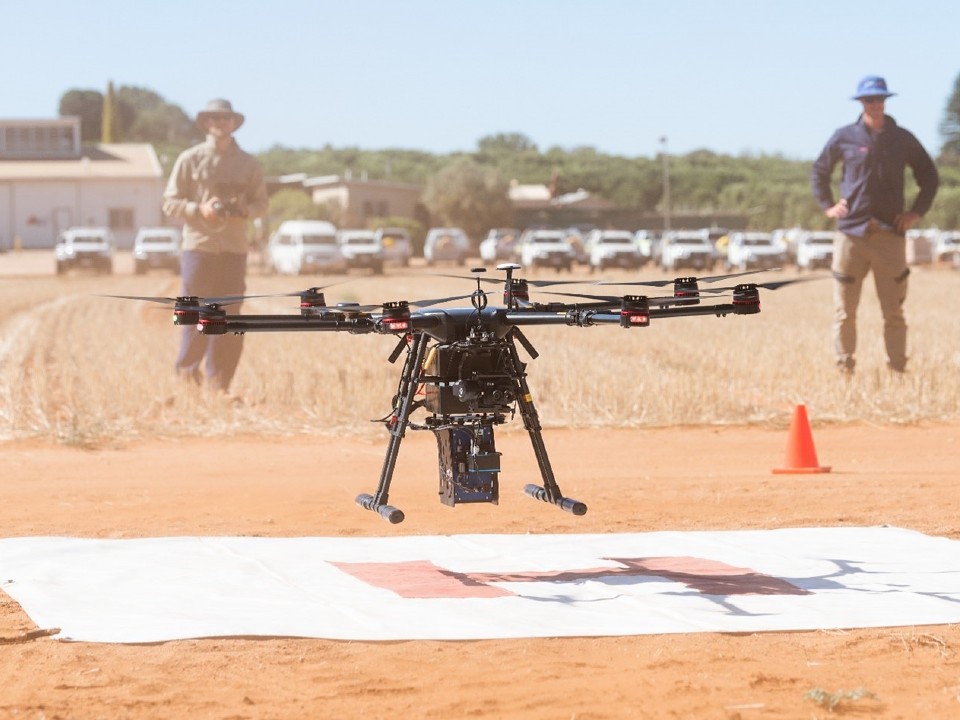 AirborneLogic drone starting an imagery flight