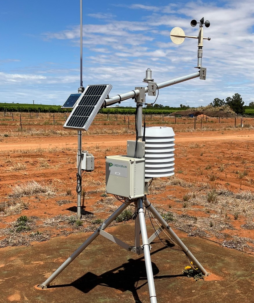 Green Brain weather station at the Loxton AgTech demonstration farm