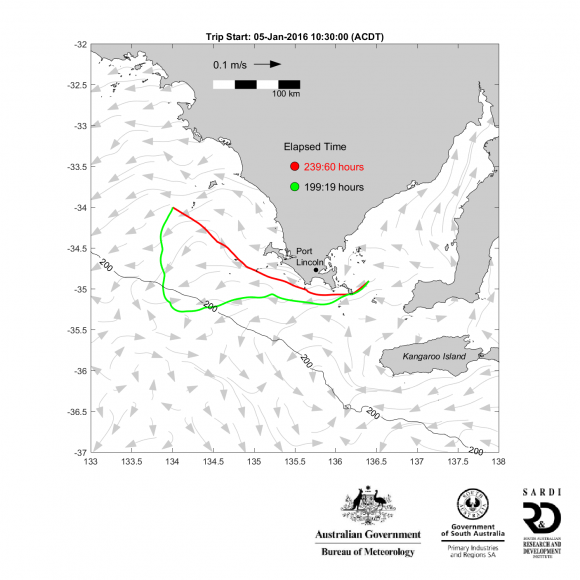 Map of optimal ship routing