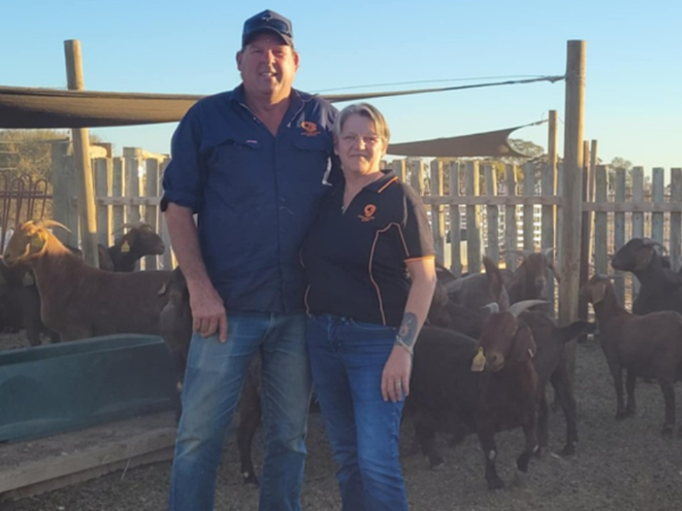 Sue and Scott at Pindari Goats