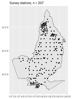 Map of locations for towed underwater camera and sediment sample collection in GSV