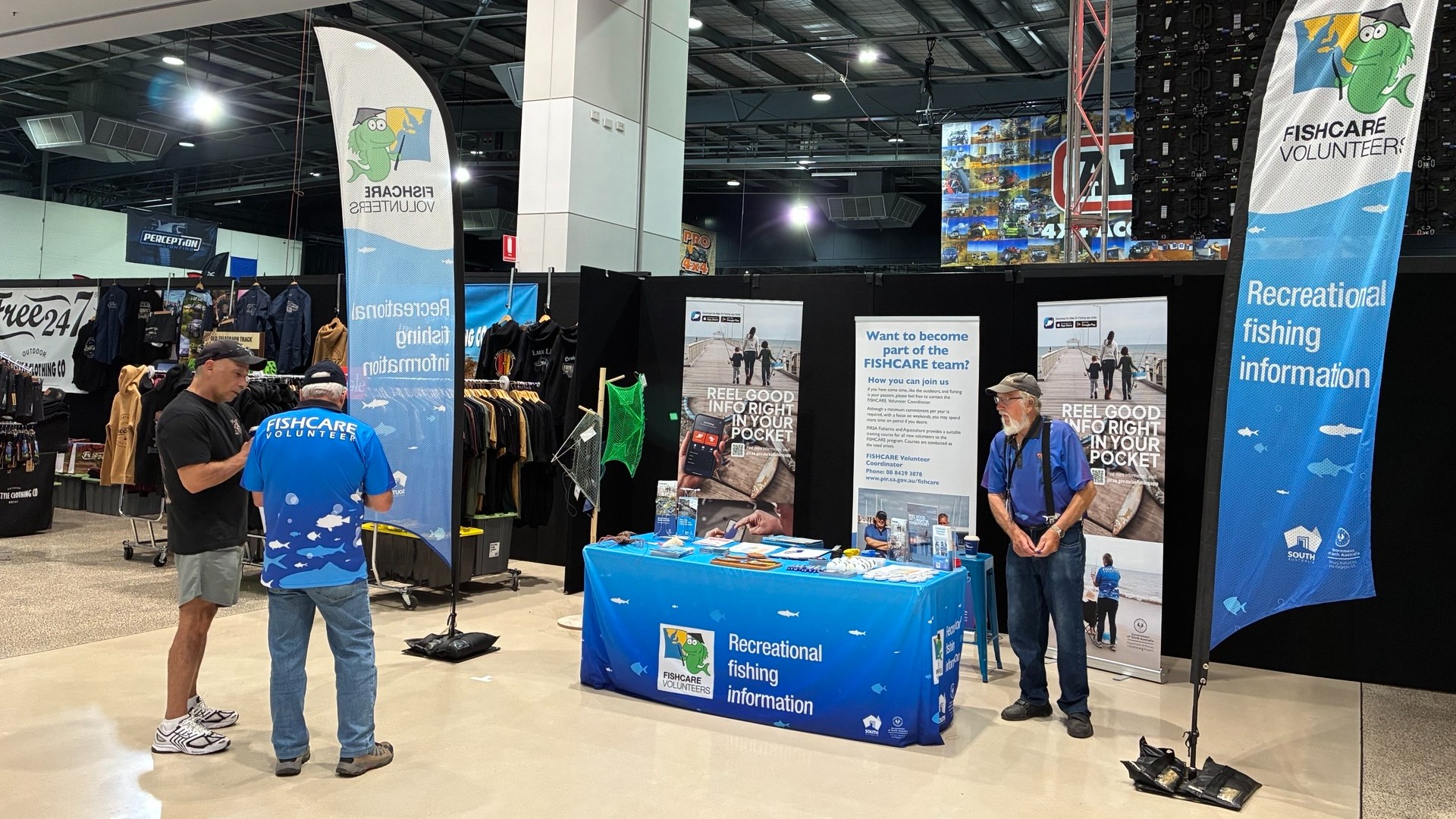 Volunteer set up at 4WD Adventure SA Boat Show