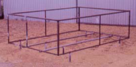 Framework for the NPRU portable farrowing crate. 