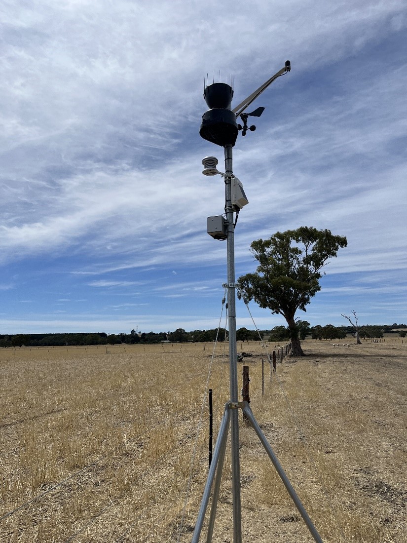 Hobo weather station and base station for the tank monitor and soil probes