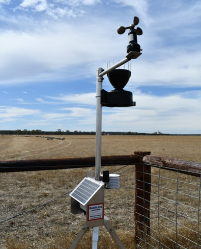 Bushlinx weather station supplied by Irrigated Irrigation 